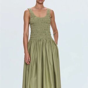 Pistola Sage Green Midi Dress